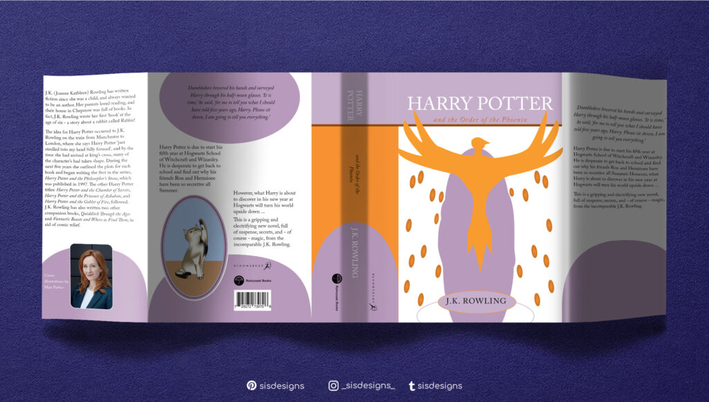 A dust jacket based off of J,K, Rowling's Harry Potter and The Order Of The Phoenix. 